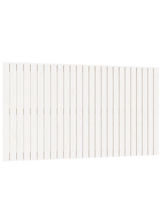 Nástěnné čelo postele bílé 159,5x3x90 cm masivní borové dřevo