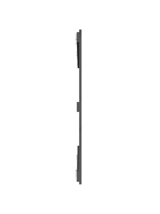 Nástěnné čelo postele šedé 159,5x3x90 cm masivní borové dřevo