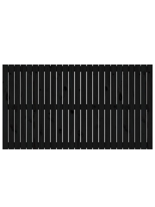 Nástěnné čelo postele černé 159,5x3x90 cm masivní borové dřevo