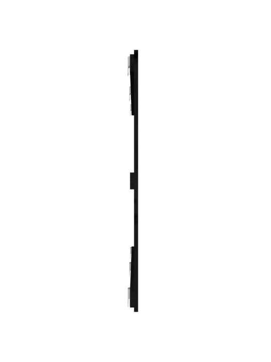Nástěnné čelo postele černé 159,5x3x90 cm masivní borové dřevo