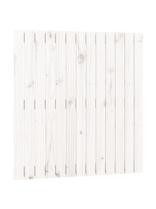 Nástěnné čelo postele bílé 82,5x3x90 cm masivní borové dřevo