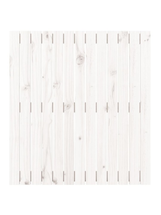 Nástěnné čelo postele bílé 82,5x3x90 cm masivní borové dřevo