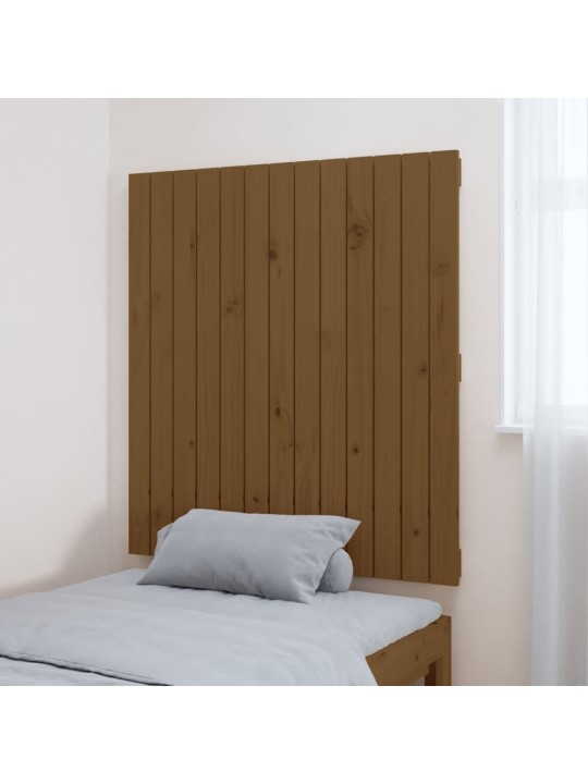 Nástěnné čelo postele medově hnědé 82,5x3x90cm masivní borovice