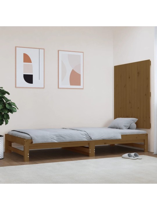 Nástěnné čelo postele medově hnědé 82,5x3x90cm masivní borovice