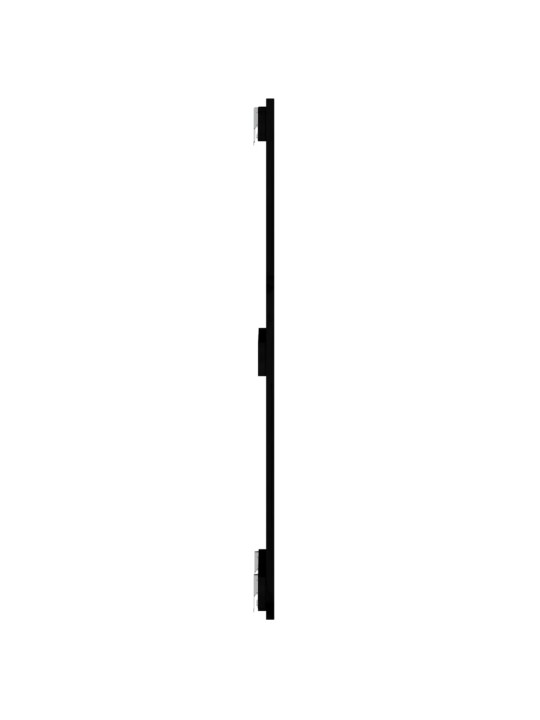 Nástěnné čelo postele černé 82,5x3x90 cm masivní borové dřevo
