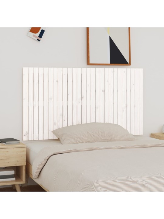 Nástěnné čelo postele bílé 166 x 3 x 90 cm masivní borové dřevo