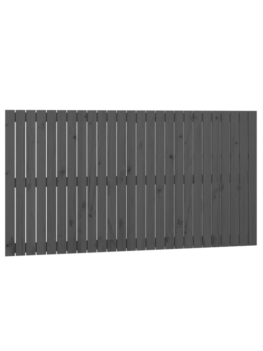 Nástěnné čelo postele šedé 166 x 3 x 90 cm masivní borové dřevo