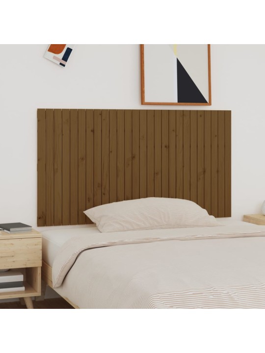 Nástěnné čelo postele medově hnědé 166x3x90 cm masivní borovice