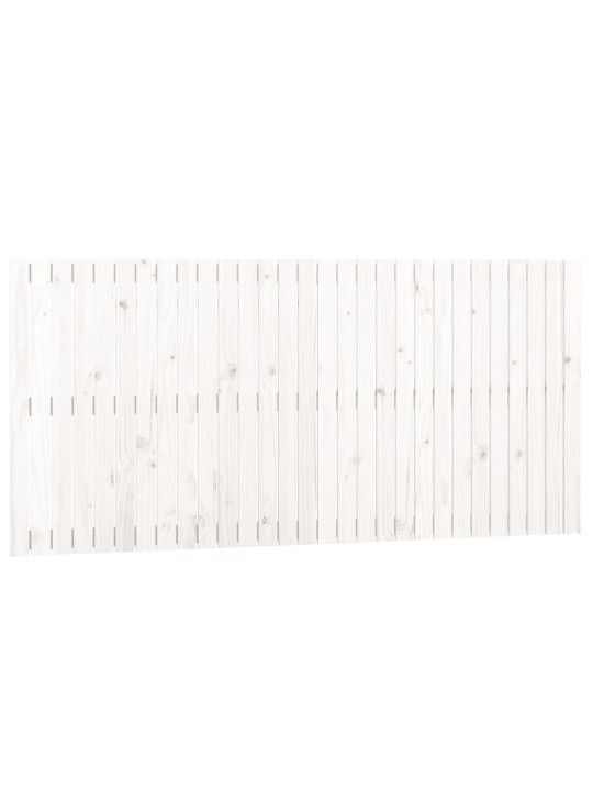 Nástěnné čelo postele bílé 185 x 3 x 90 cm masivní borové dřevo