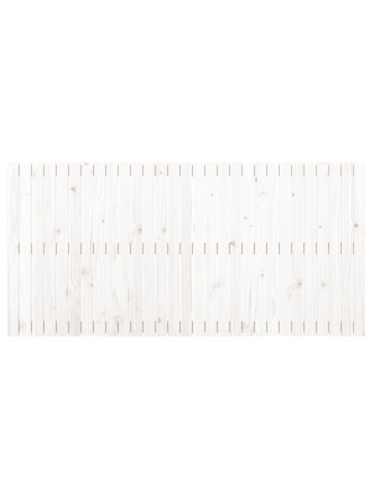 Nástěnné čelo postele bílé 185 x 3 x 90 cm masivní borové dřevo
