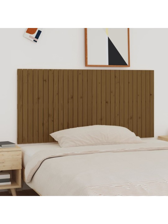 Nástěnné čelo postele medově hnědé 185x3x90 cm masivní borovice