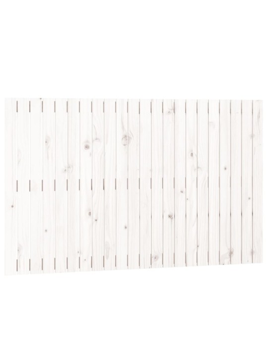 Nástěnné čelo postele bílé 140 x 3 x 90 cm masivní borové dřevo