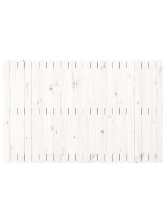 Nástěnné čelo postele bílé 140 x 3 x 90 cm masivní borové dřevo