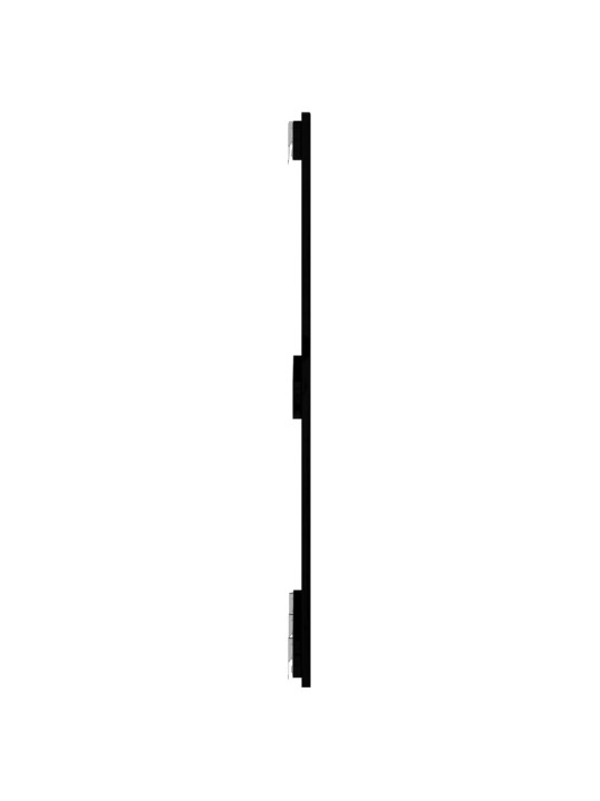 Nástěnné čelo postele černé 140x3x90 cm masivní borové dřevo
