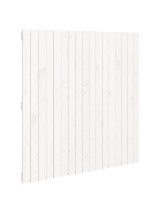 Nástěnné čelo postele bílé 108x3x110 cm masivní borové dřevo