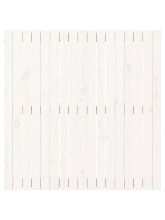 Nástěnné čelo postele bílé 108x3x110 cm masivní borové dřevo