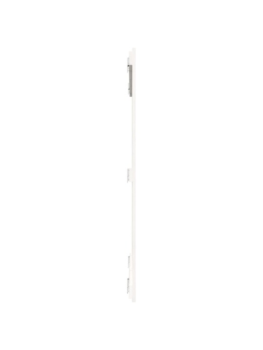Nástěnné čelo postele bílé 108x3x110 cm masivní borové dřevo