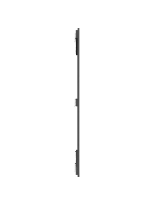 Nástěnné čelo postele šedé 108x3x110 cm masivní borové dřevo
