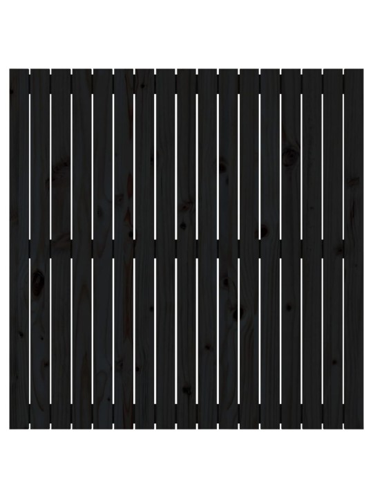Nástěnné čelo postele černé 108x3x110 cm masivní borové dřevo