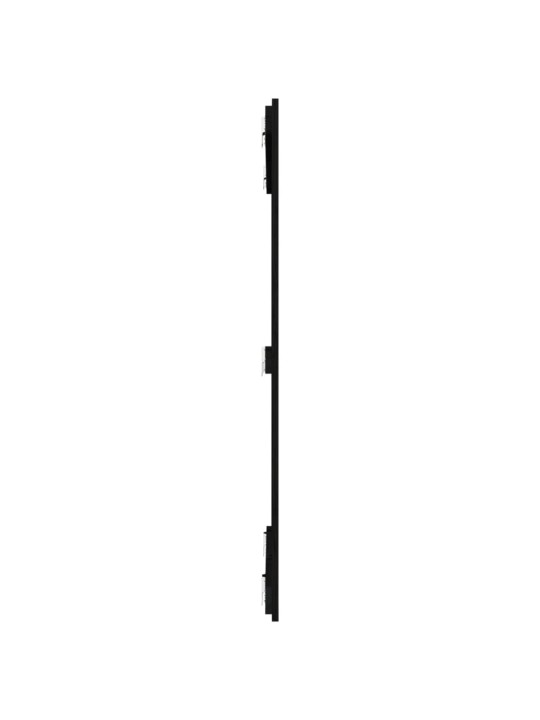Nástěnné čelo postele černé 108x3x110 cm masivní borové dřevo