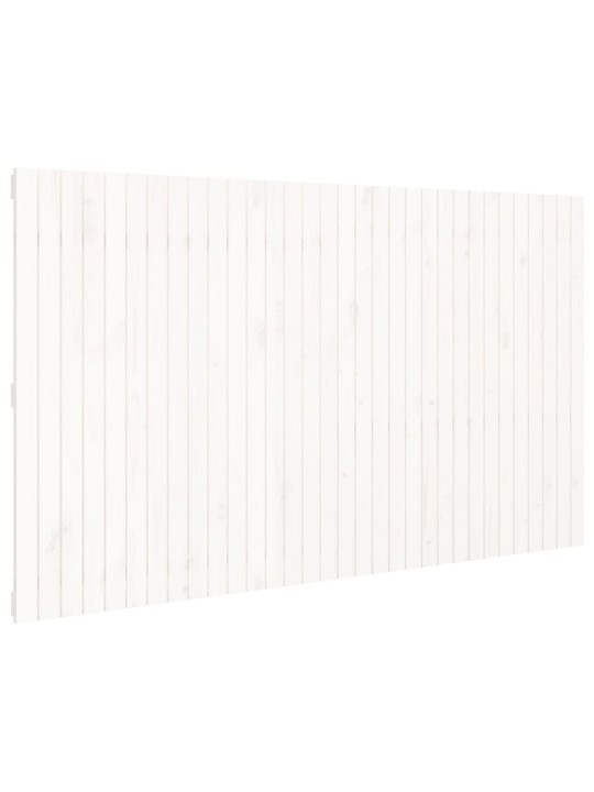 Nástěnné čelo postele bílé 204x3x110 cm masivní borové dřevo