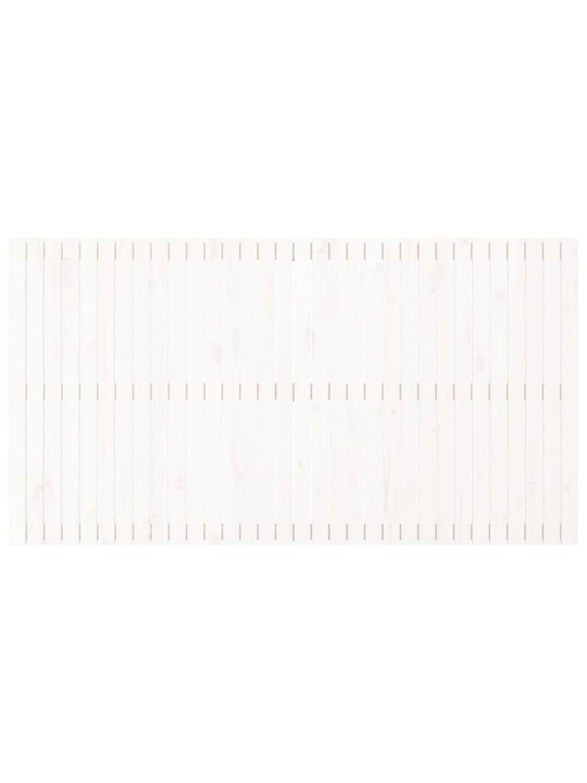 Nástěnné čelo postele bílé 204x3x110 cm masivní borové dřevo