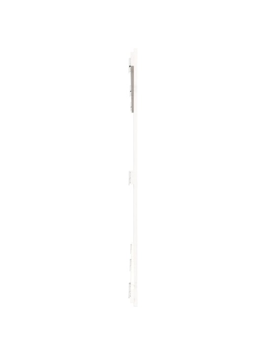 Nástěnné čelo postele bílé 204x3x110 cm masivní borové dřevo