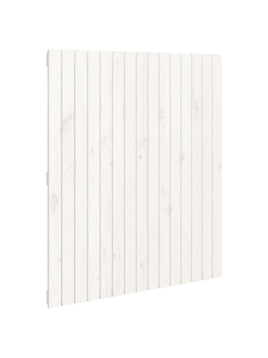 Nástěnné čelo postele bílé 95,5x3x110 cm masivní borové dřevo