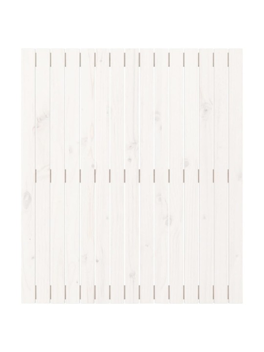 Nástěnné čelo postele bílé 95,5x3x110 cm masivní borové dřevo