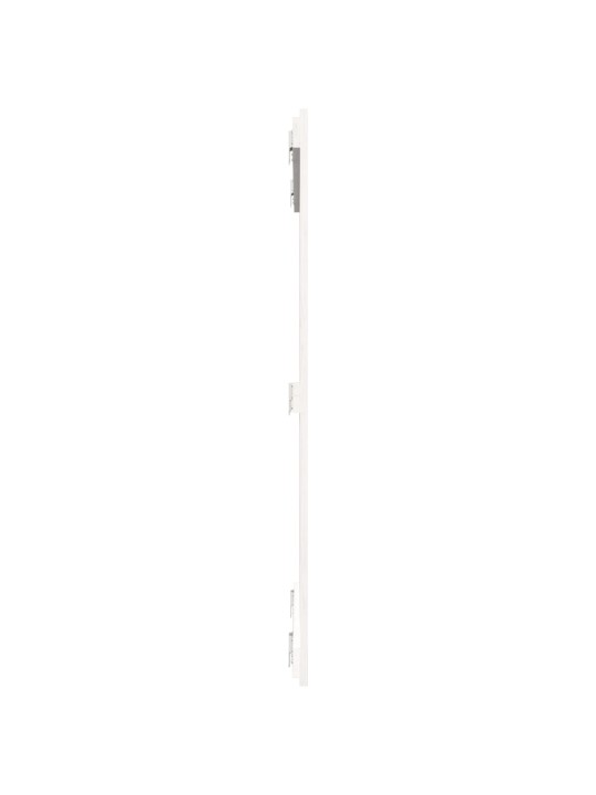 Nástěnné čelo postele bílé 95,5x3x110 cm masivní borové dřevo