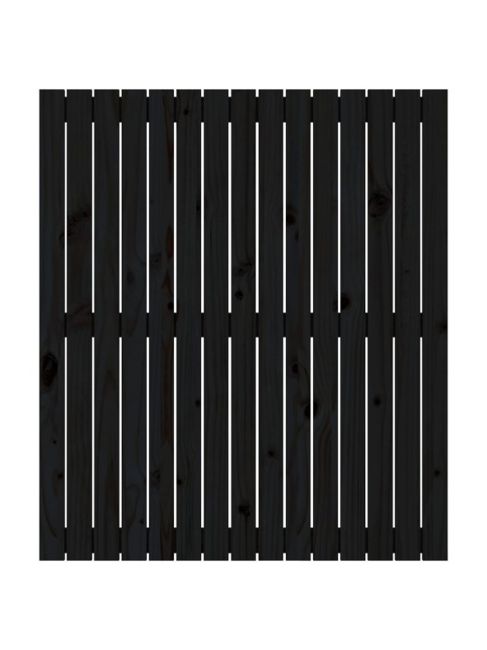 Nástěnné čelo postele černé 95,5x3x110 cm masivní borové dřevo