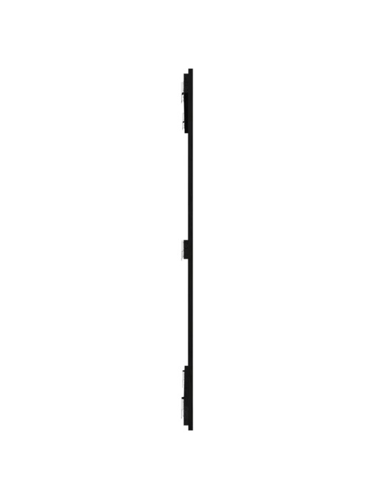 Nástěnné čelo postele černé 95,5x3x110 cm masivní borové dřevo
