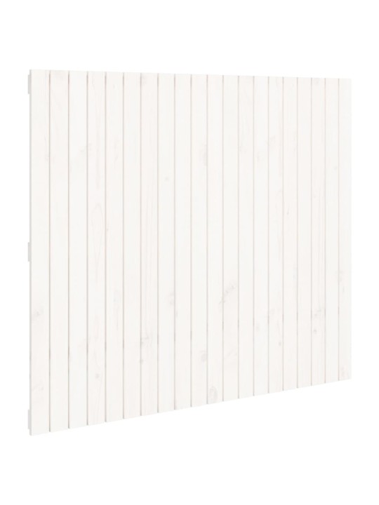 Nástěnné čelo postele bílé 127,5x3x110 cm masivní borové dřevo