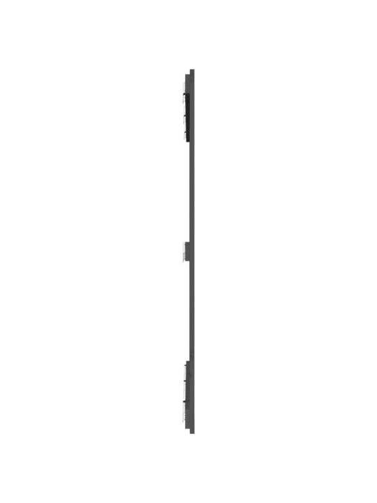 Nástěnné čelo postele šedé 127,5x3x110 cm masivní borové dřevo
