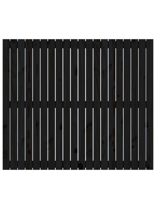 Nástěnné čelo postele černé 127,5x3x110 cm masivní borové dřevo