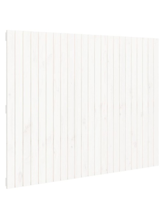 Nástěnné čelo postele bílé 146,5x3x110 cm masivní borové dřevo