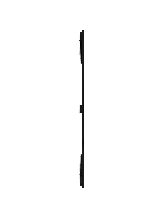 Nástěnné čelo postele černé 146,5x3x110 cm masivní borové dřevo