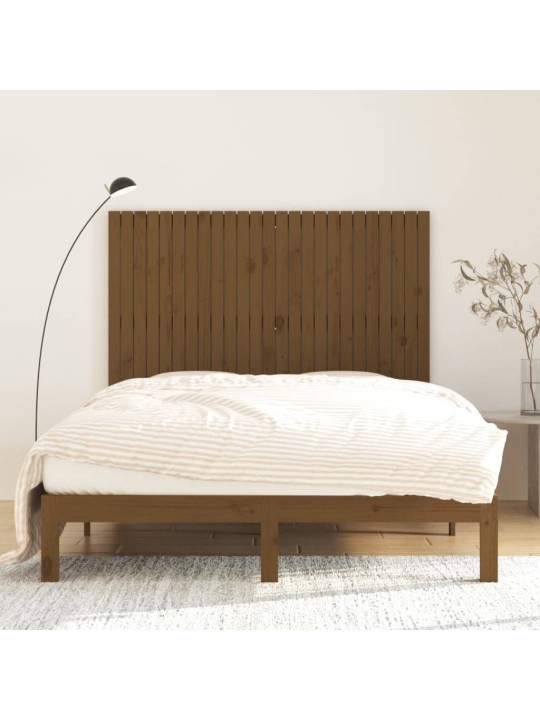 Nástěnné čelo postele medově hnědé 159,5x3x110 cm borové dřevo