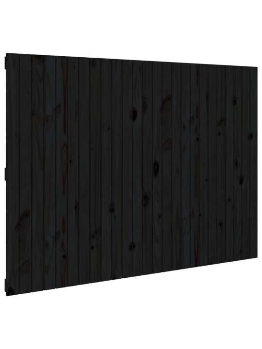 Nástěnné čelo postele černé 159,5x3x110 cm masivní borové dřevo