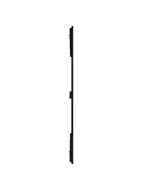Nástěnné čelo postele černé 159,5x3x110 cm masivní borové dřevo