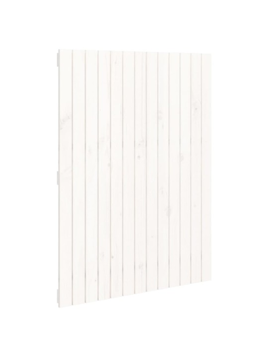 Nástěnné čelo postele bílé 82,5x3x110 cm masivní borové dřevo