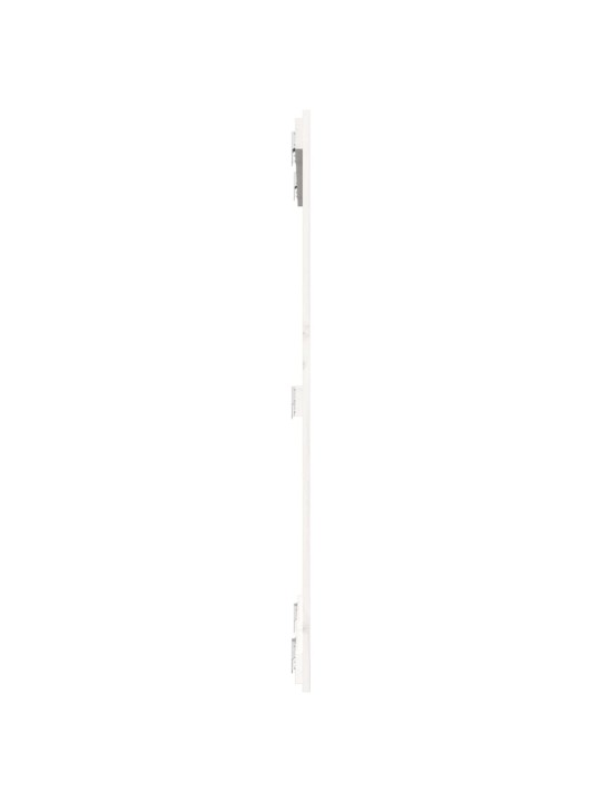 Nástěnné čelo postele bílé 82,5x3x110 cm masivní borové dřevo