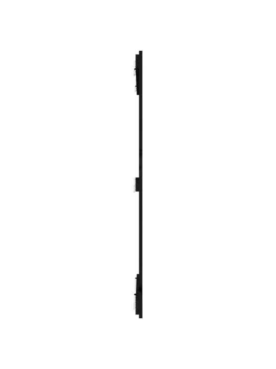 Nástěnné čelo postele černé 82,5x3x110 cm masivní borové dřevo