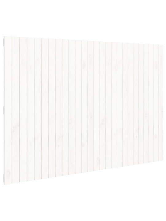 Nástěnné čelo postele bílé 166x3x110 cm masivní borové dřevo