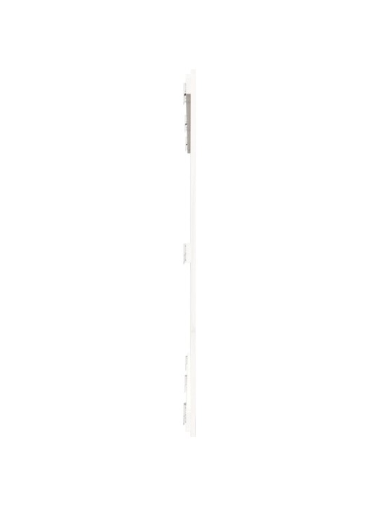 Nástěnné čelo postele bílé 166x3x110 cm masivní borové dřevo