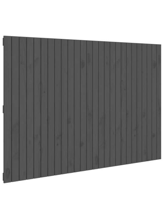 Nástěnné čelo postele šedé 166x3x110 cm masivní borové dřevo