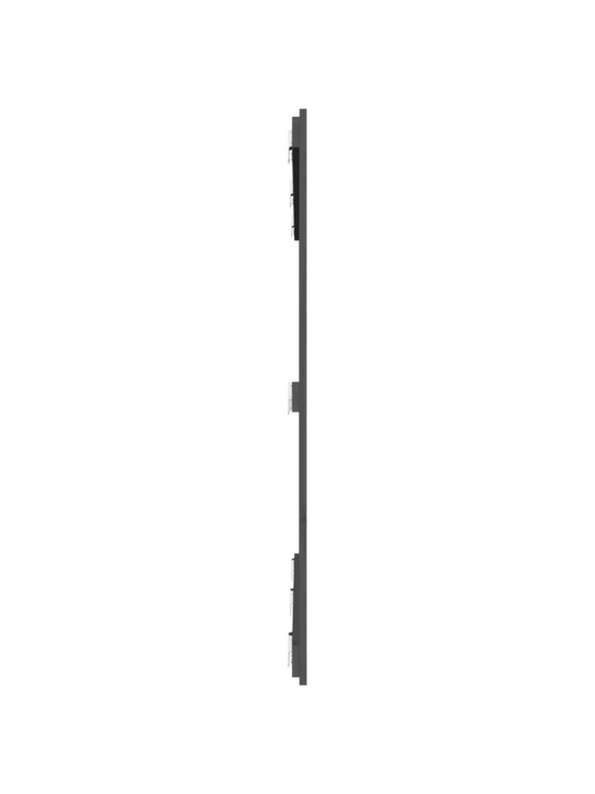 Nástěnné čelo postele šedé 166x3x110 cm masivní borové dřevo