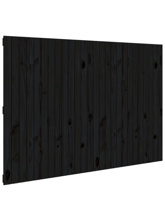 Nástěnné čelo postele černé 166x3x110 cm masivní borové dřevo