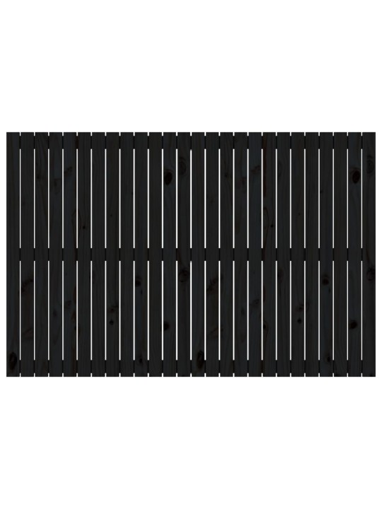 Nástěnné čelo postele černé 166x3x110 cm masivní borové dřevo