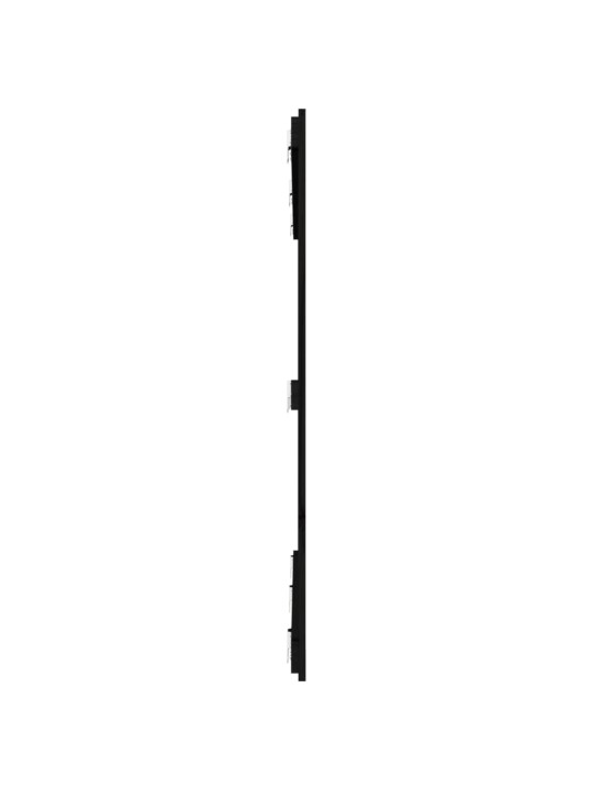 Nástěnné čelo postele černé 166x3x110 cm masivní borové dřevo